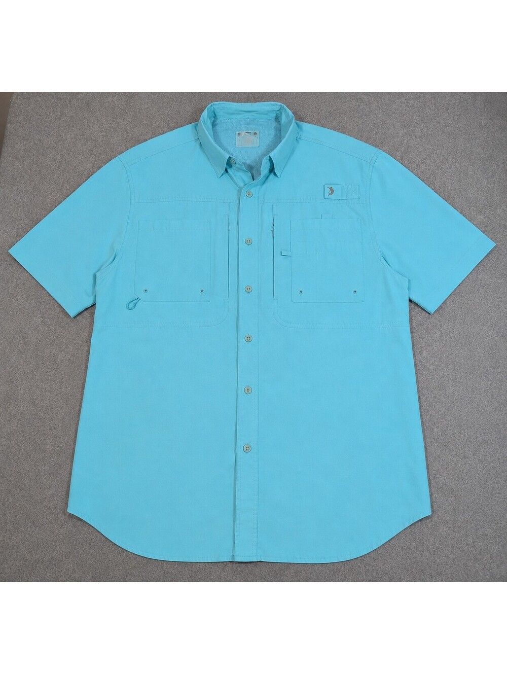 Reel Legends Men's L Saltwater Fishing Shirt Blue